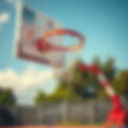 Adjustable basketball hoop for children