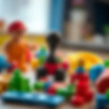 A close-up of Akeo toy components emphasizing developmental aspects