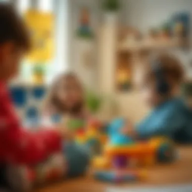 Children engaging with Akeo toys in a learning environment