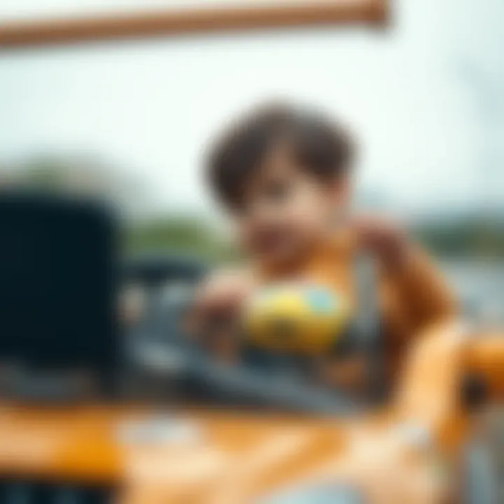 Child developing motor skills while driving