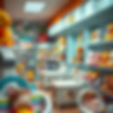 Baby Store Interior Display Interior view of a baby store showcasing various products