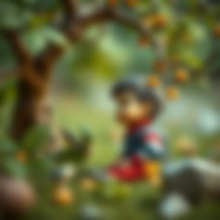 A serene setting where a child is lost in thought, embodying the essence of imagination.