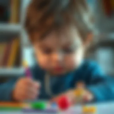 A vibrant art piece created by a child, showcasing their creativity and imagination.