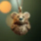 A beautifully crafted bear pendant showcasing intricate details