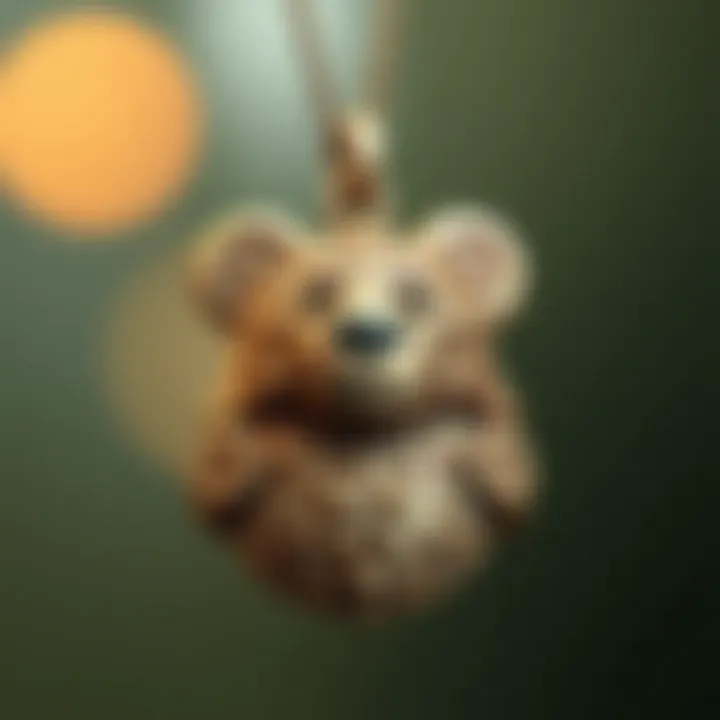 A beautifully crafted bear pendant showcasing intricate details