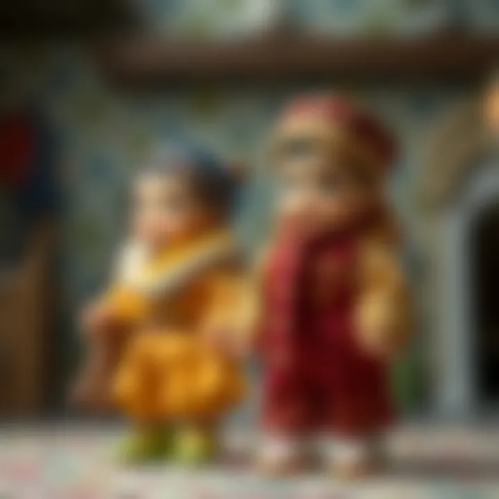 Infants in stylish clothing showing cultural fashion