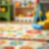 Vibrant colors and patterns on a Babymall play mat