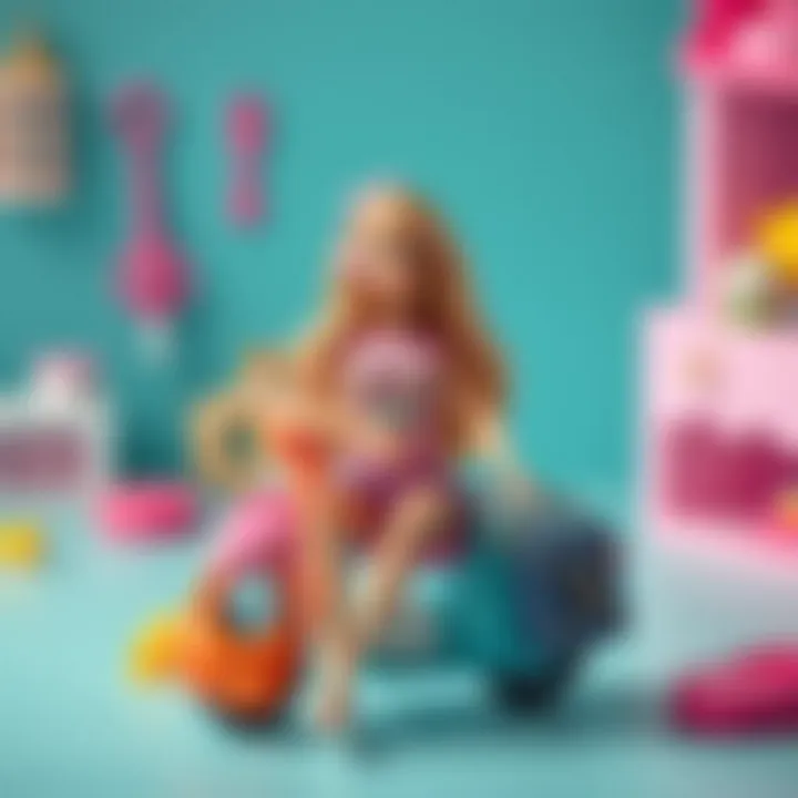 An array of Barbie-themed accessories that enhance playtime
