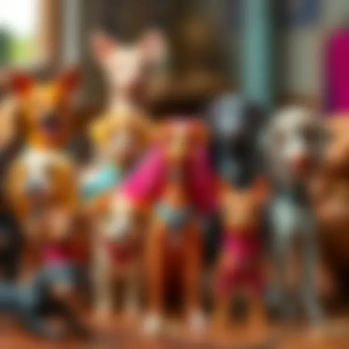 Diverse Barbie Dog Breeds Colorful collection of Barbie dogs showcasing their unique features