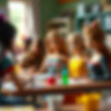 Educational activities inspired by Barbie dolls in a classroom setting