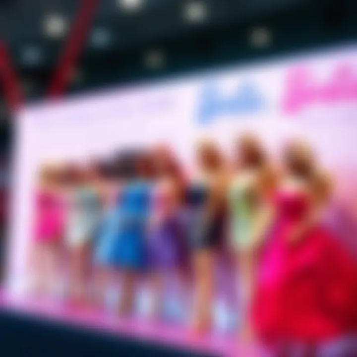 A timeline illustrating the evolution of Barbie dolls over the years