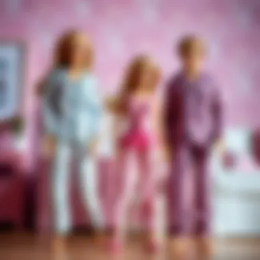 Historical timeline of Barbie and Ken pajama designs