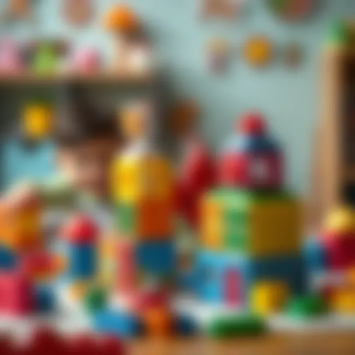 Encouraging Imagination through Play Creative playtime with colorful building blocks