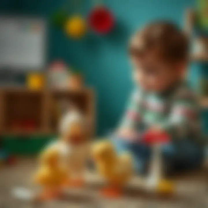 Learning Through Play: The Role of Chick Toys Children learning through interacting with playful chick toys