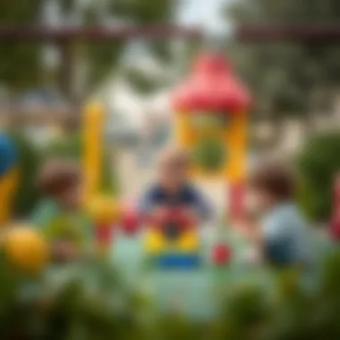 Children in Developmental Play Children engaging in developmental activities at the play park