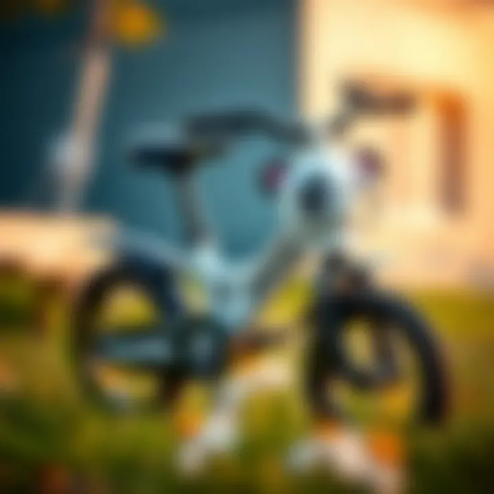 A panda-themed baby bicycle designed for early childhood development.