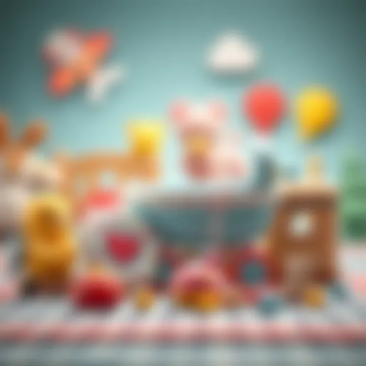 Selection of essential baby items