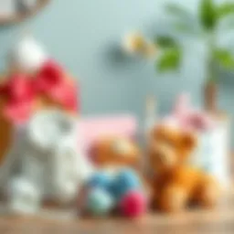 Stylish baby gift set arrangement