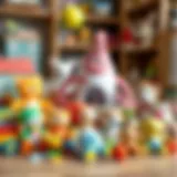 A variety of safe and educational toys for infants displayed together