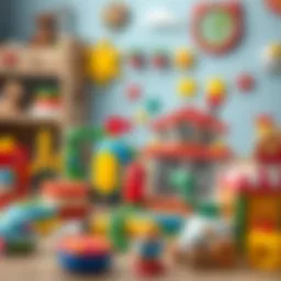 Diverse selection of educational toys for children
