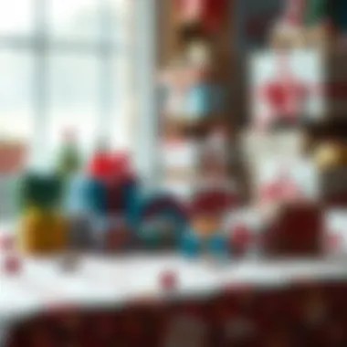 A selection of unique gifts displayed on a table