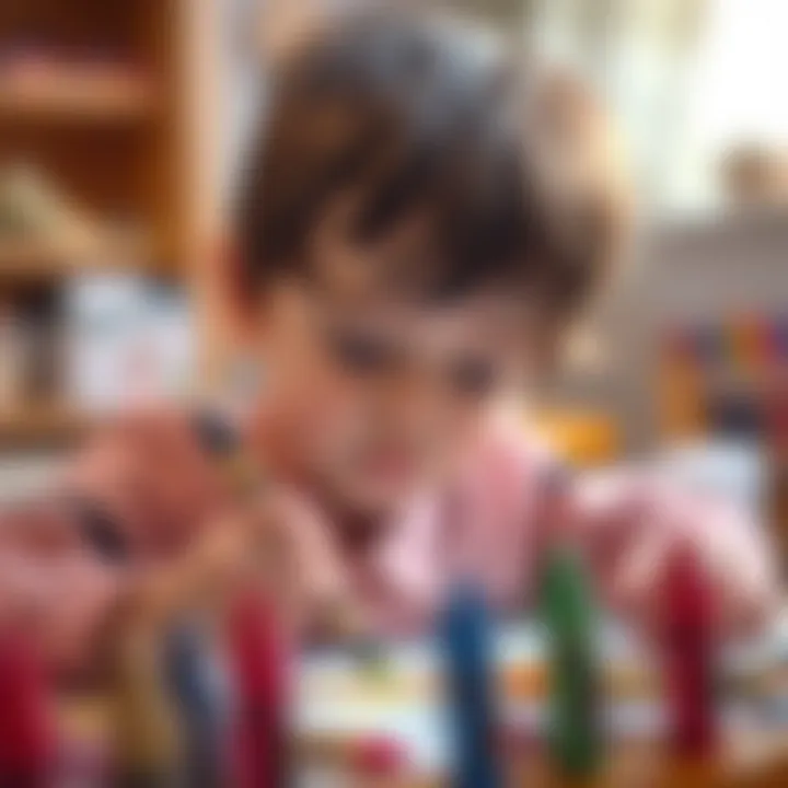 Artistic Playtime with Bic Crayons A child engaged in artistic play with Bic crayons