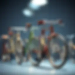 A historical bicycle showcasing its evolution through the years