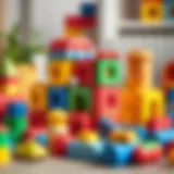 Colorful building blocks for toddlers