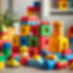 Colorful building blocks for toddlers