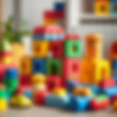 Colorful building blocks for toddlers