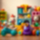 A colorful selection of age-appropriate toys for toddlers.