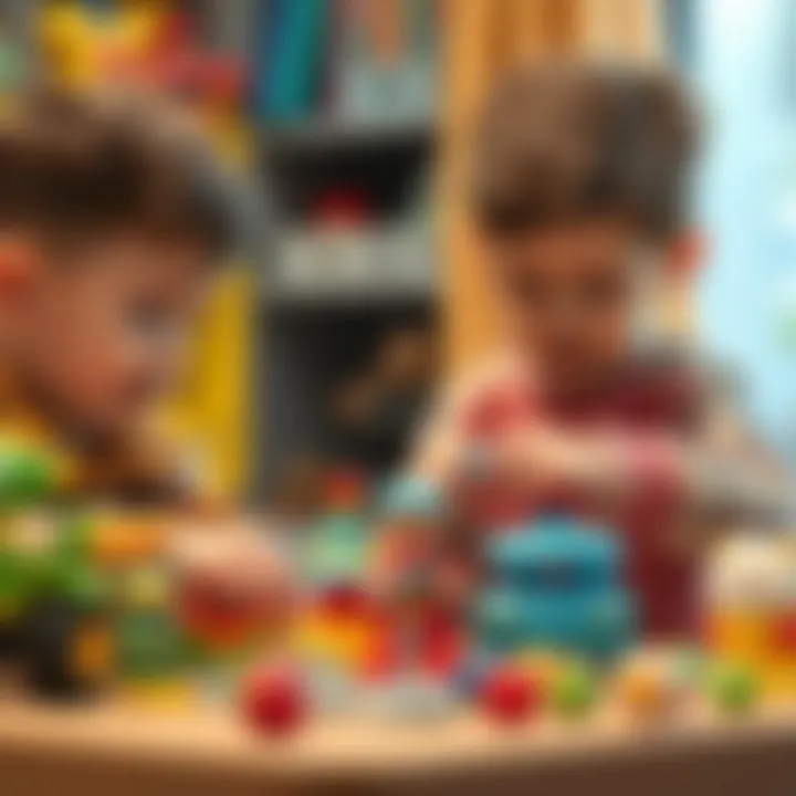 Children engaging with Bluey toys in a learning environment