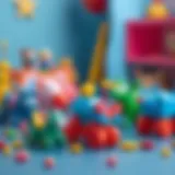 Colorful Bluey toys promoting imaginative play