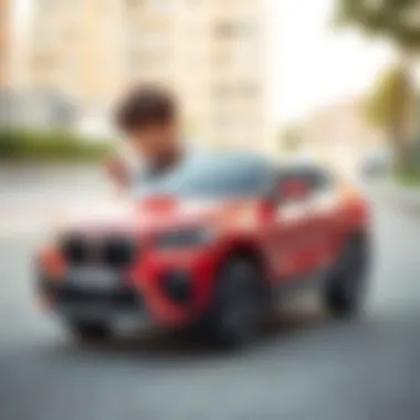 Enhancing Motor Skills with BMW Electric Cars Illustration of a child using motor skills while playing with a BMW electric car