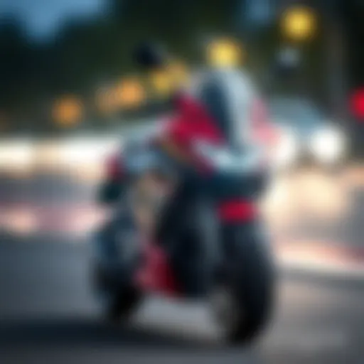 Red BMW electric motorcycle for kids