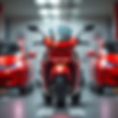 Safety features of BMW red electric vehicles