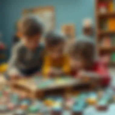 Children Embracing the Joy of Puzzles Children engaged in puzzle solving