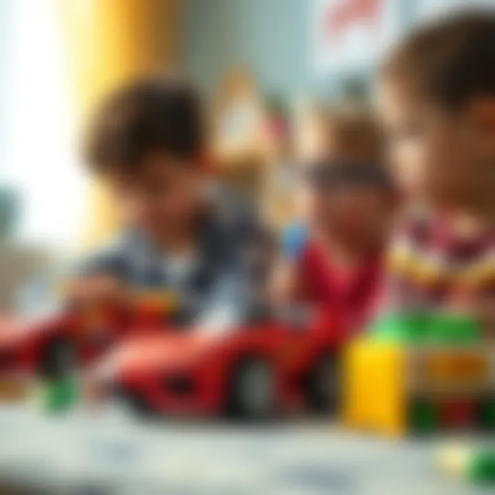 Educational Play with Burago Ferrari Children engaging in playtime with Burago Ferrari toys, highlighting educational aspects.
