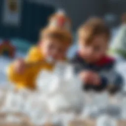 Engaging children in creative play with ice cubes