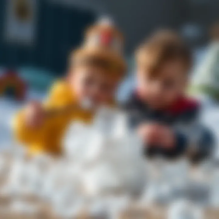 Engaging children in creative play with ice cubes