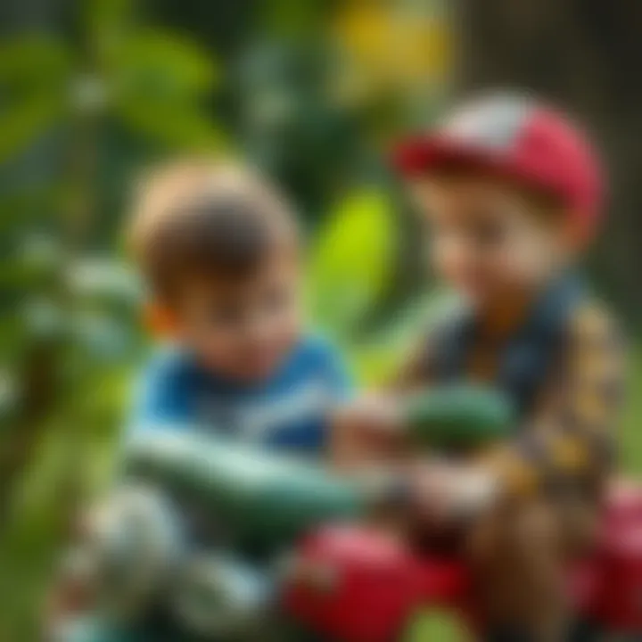 Children Engaging with Buzzla Woody Children engaging with Buzzla Woody