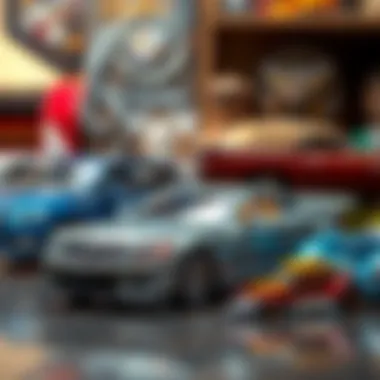 A collection of Cadillac memorabilia and Hot Wheels toys