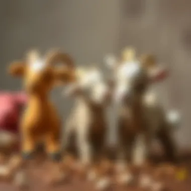 Diverse Goat Toy Designs for Skill Development Diverse designs of goat toys fostering skill development