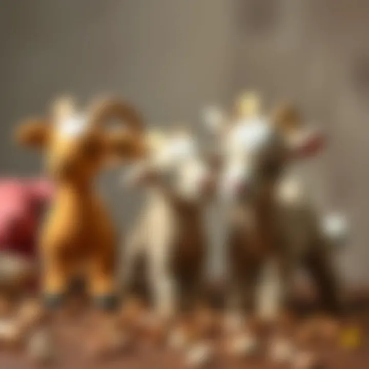 Diverse Goat Toy Designs for Skill Development Diverse designs of goat toys fostering skill development
