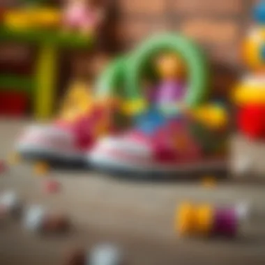 Imaginative Play with Character Shoes Colorful character shoes for imaginative play