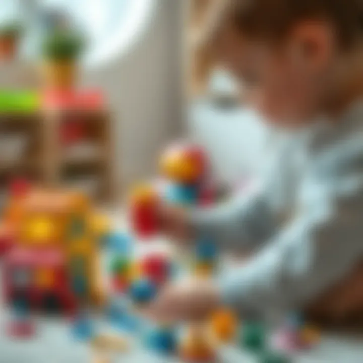 Imaginative Play with Educational Toys Child engaging in imaginative play with educational toys