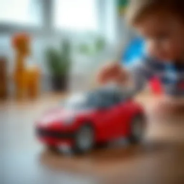 Imaginative Play with Toy Car Child engaging in imaginative play with a toy car