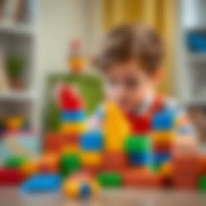 Building Blocks for Skill Development A child playing with building blocks that enhance motor skills