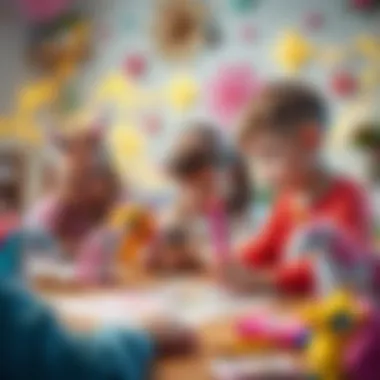 Children engaging in a creative coloring session with LOL pets and unicorns