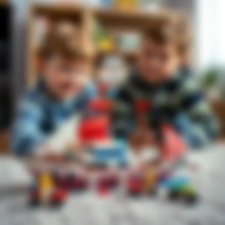 Children Engaging in Creative Play Children engaging in creative play with Lego City Ship Set